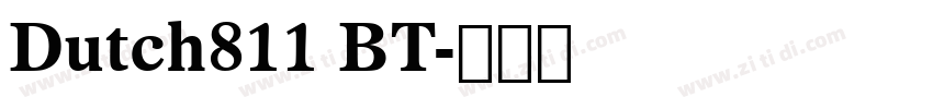 Dutch811 BT字体转换